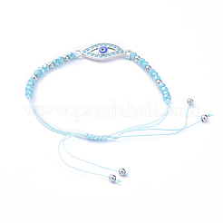 Pulseras de cuentas trenzadas de hilo de nylon ajustable&nbsp;BJEW-JB05157-03