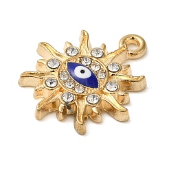 Pendentifs en alliage émaillé et strass en verre&nbsp;ENAM-U003-02G-10