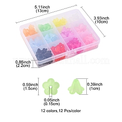 144pcs 12 Farben undurchsichtige Acrylperlen&nbsp;SACR-YW0001-46