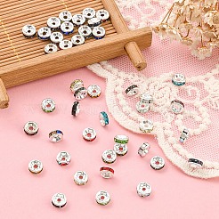 60 stücke 15 farben messing strass abstandshalter perlen&nbsp;RB-YW0001-12