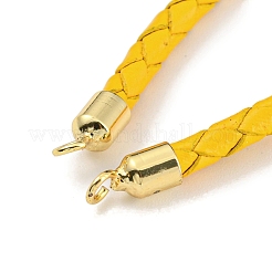 Braccialetti con maglie in cordoncino intrecciato in pelle&nbsp;MAK-K022-01G-09