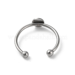 Componentes de anillos de dedo de acero inoxidable 304 ajustables que no se deslustran&nbsp;X-STAS-K278-04A-P