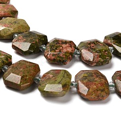 Natur Unakit Perlen Stränge&nbsp;G-H078-B13-01