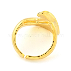 Anello per polsino aperto a forma di C in ottone da donna&nbsp;AJEW-U003-08G