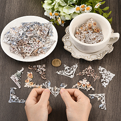 6 Satz Papieraufkleber mit Eckmotiven in 6 Farben&nbsp;DIY-SP0005-61