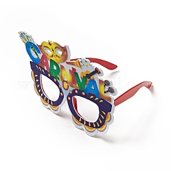 Feutre brésil carnaval lunettes cadre décoration&nbsp;LS-AJEW-G044-01C