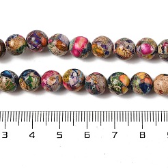 Gefärbte natürliche Regalit/Imperial Jaspis/Meeressediment Jaspis Perlen Stränge&nbsp;X-G-B124-C01-19