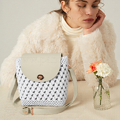 Kit de accesorios para bolso de hombro de crochet de cuero sintético hecho a mano de 1 bolsa&nbsp;DIY-CL0001-04B