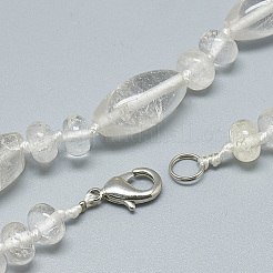 Colliers de perles en cristal de quartz naturel&nbsp;NJEW-S388-08