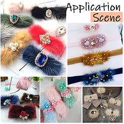 24 stücke 12 farben bowknot faux nerz pelz ornament zubehör&nbsp;FIND-SC0020-22