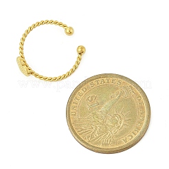 Offene Manschettenringe aus 304 Edelstahl mit Herzmotiv für Damen&nbsp;RJEW-G338-14G