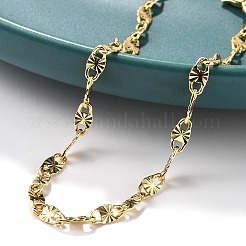 Messing-Armbänder mit ovalen Gliederketten für Frauen und Männer&nbsp;BJEW-F494-04G