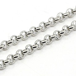 Collana a catena rolo anti-ossidazione per uomo&nbsp;NJEW-F027-14-3.5mm