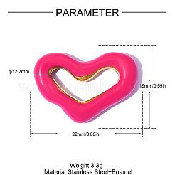 Pendenti in acciaio inox 304 per San Valentino&nbsp;STAS-OY014-92G-1