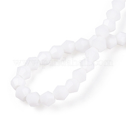 Hebras opacas de perlas de vidrio de imitación de jade de color sólido&nbsp;X-EGLA-A039-P2mm-D15