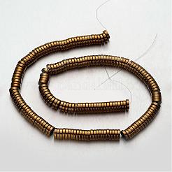 Chapelets de perles en hématite synthétique sans magnétiques&nbsp;G-F300-17C-03