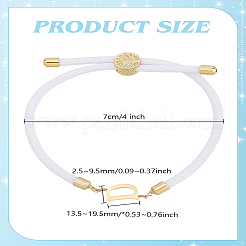 1 bracelet coulissant réglable en nylon pour femme&nbsp;BJEW-LP0001-33D-G