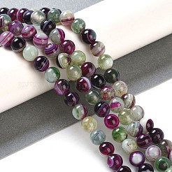 Chapelets de perles en agate à rayures naturelles/agates à bandes&nbsp;X-G-Z060-A01-A21