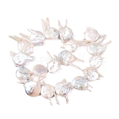 Natürliche Barock Keshi Perlen Stränge&nbsp;PEAR-S018-06F
