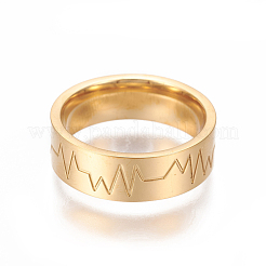 Fingerringe aus Edelstahl 304&nbsp;RJEW-F098-04G
