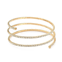 Bracelets multicouches en strass en alliage de fer&nbsp;BJEW-B052-03LG