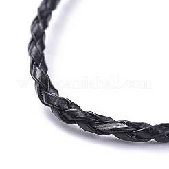 Imitación trenzada fabricación de pulseras de cuero de moda&nbsp;BJEW-S076-002