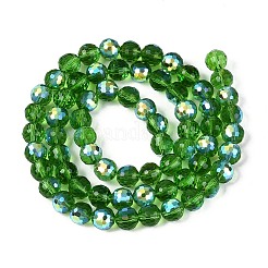 Chapelets de perles en verre transparent électrolytique&nbsp;EGLA-N024-01A-C02