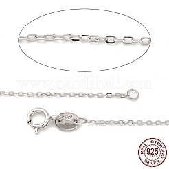 Colliers unisexes tendance anti-ternissement en argent sterling plaqué rhodium 925 chaîne à maillons&nbsp;STER-M034-A-07