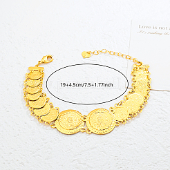 Elegante Messing-Münzgliederarmbänder für Damen&nbsp;UY6999