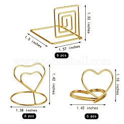 Portacarte segnaposto in acciaio al carbonio in stile 18 pz 3&nbsp;AJEW-SZ0001-80LG