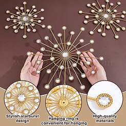 4 decorazione murale in ferro e acrilico&nbsp;AJEW-WH0871-55G
