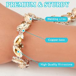 3 iarda di catene di strass in vetro&nbsp;DIY-DR0002-10A