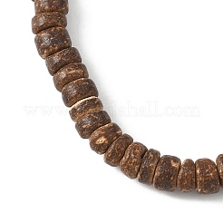 2 bracelet extensible en perles d'agate noire naturelle&nbsp;BJEW-JB12673