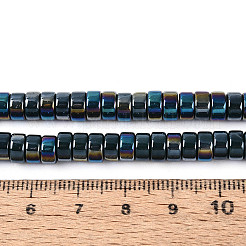 Brins de perles en verre opaque plaquées de couleur AB&nbsp;GLAA-T026-3x6mm-P16