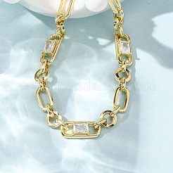 Armbänder aus Messing mit Ring- und Büroklammer-Motiv&nbsp;BJEW-D458-04G-02