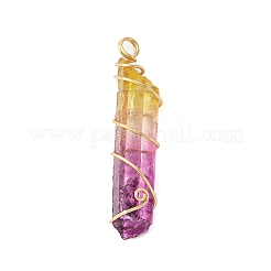 Pendentifs en quartz teints naturels bicolores&nbsp;PALLOY-JF02800-01