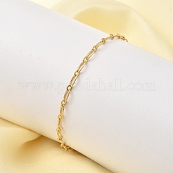 Messing-Gliederarmband mit Kabelkette für Damen&nbsp;BJEW-A065-02G