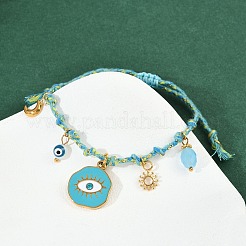 Charm-Armbänder aus 304 Edelstahl mit Emaille&nbsp;BJEW-C114-12G