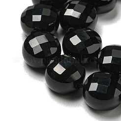 Natürliche schwarze Onyxperlenstränge (gefärbt und erhitzt).&nbsp;G-K351-A02-01
