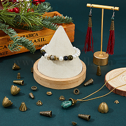 160 pièce 8 styles de cônes et capuchons de perles en alliage&nbsp;FIND-FH0017-48