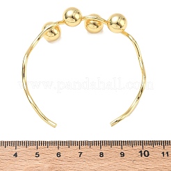 Wellenförmige Manschettenarmreifen aus Messing&nbsp;BJEW-C157-04G