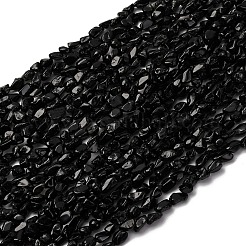 Natürliche schwarze Turmalin Perlen Stränge&nbsp;G-I389-A30-AB