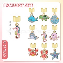9 pendentif stéthoscope décoratif en alliage émaillé&nbsp;HJEW-SW00235