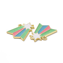 Pendentifs en émail d'alliage de placage de support de thème de noël&nbsp;PALLOY-O109-21LG