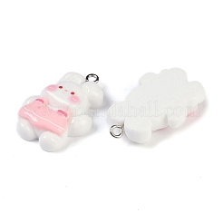 Pendentifs en résine de lapin&nbsp;RESI-U004-02B