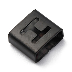 Breloques coulissantes carrées en acier inoxydable 304 avec placage ionique (IP)&nbsp;STAS-L132-04H-B