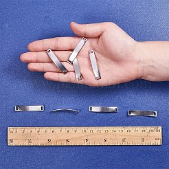 Maglie tag vuote in acciaio inossidabile 304 rettangolari curve&nbsp;STAS-PH0018-65P