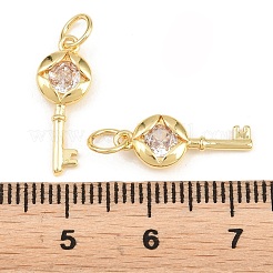 Pendentifs en laiton zircon cubique transparent&nbsp;KK-H292-12G