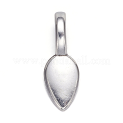 Aleación de estilo tibetano pegamento en fianzas almohadillas planas&nbsp;LS-AB3348Y-NF