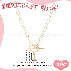 Collane con ciondolo a forma di lettera in acciaio inossidabile 304&nbsp;NJEW-LP0001-52I-G